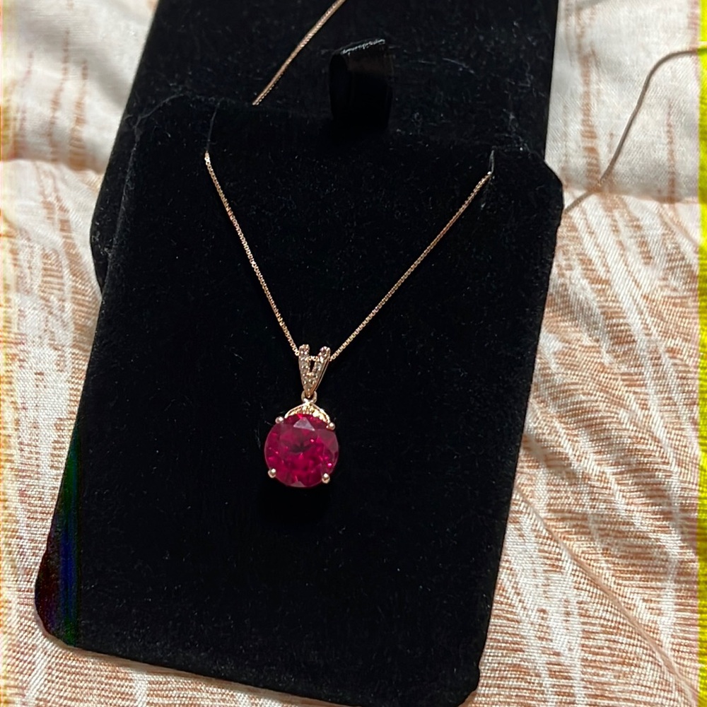 Kay Jewelers Rose Gold Ruby Pendant